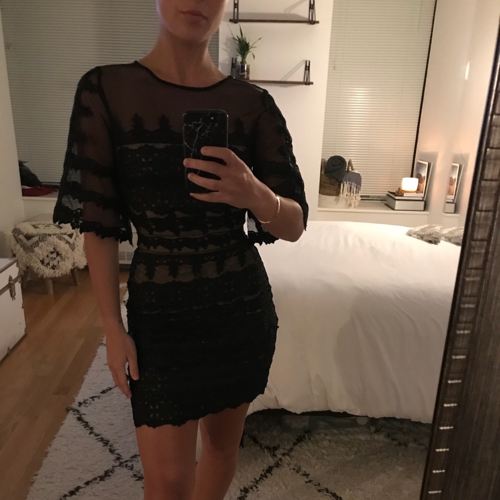Black Lace Nicole Miller Dress